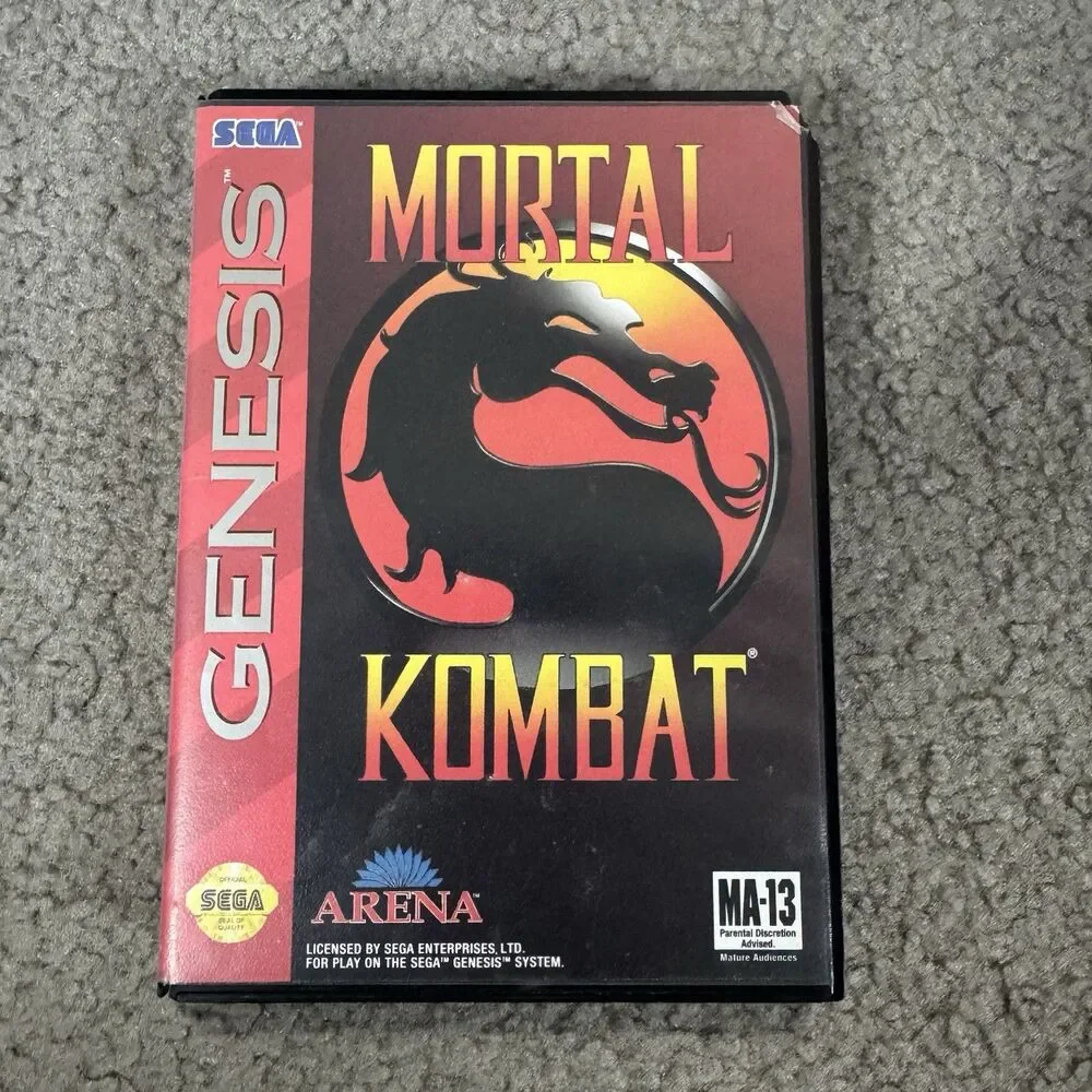 Mortal Kombat (Sega Genesis, 1993) CIB Complete in Box w/ Manual Tested